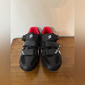 Peleton Black and Red Cycling Shoes - 38
